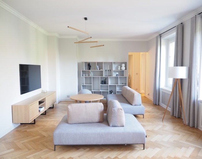 Après la rénovation avec la pose d'un plafond Arketex