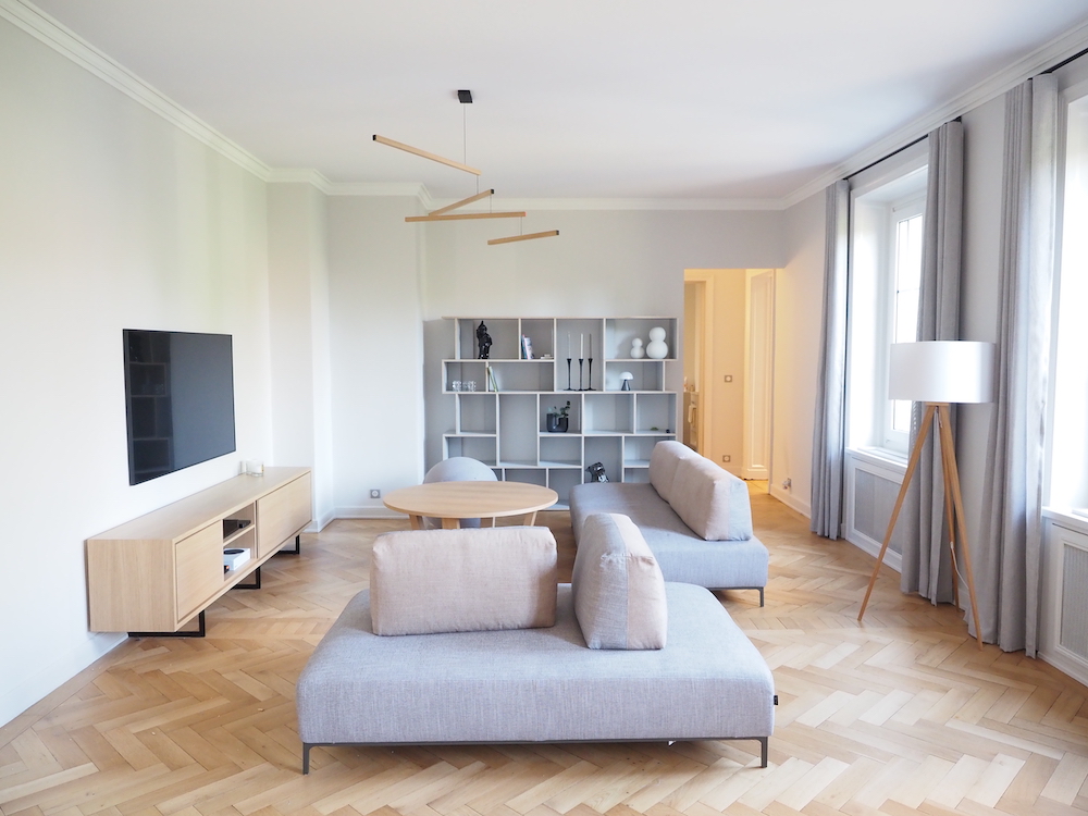 Après la rénovation avec la pose d'un plafond Arketex