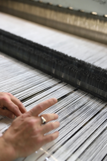 Tissage du lin pour plafond tendu